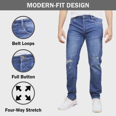 Men&#39;s Stretch Ripped Jeans