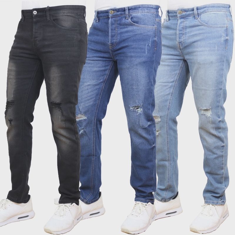 Men's Stretch Ripped Jeans