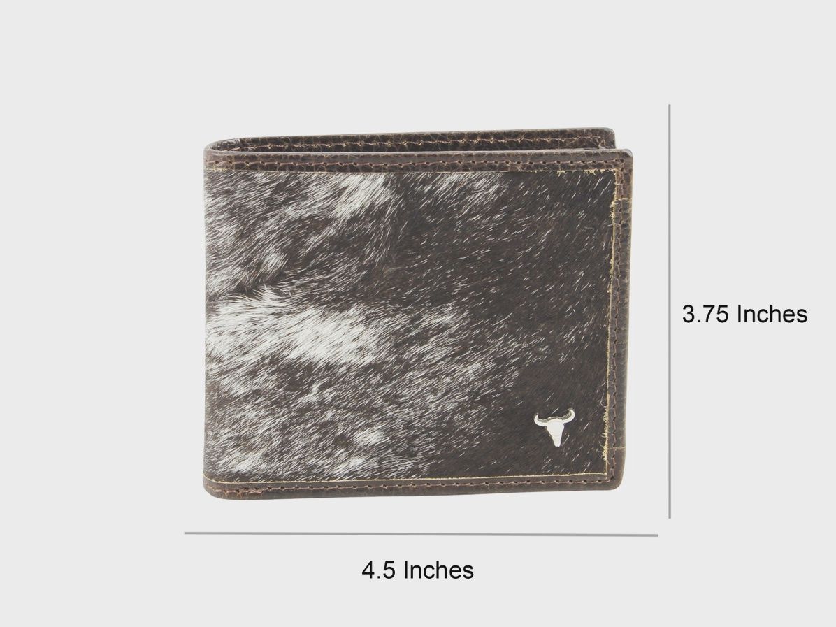 Hair On Hide Men's Wallet with Splash Finish Ab W01 Splash