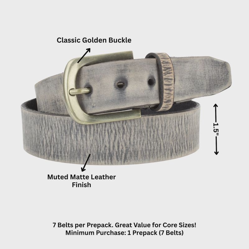 Matte Distressed Variegated Leather Belt ABB-13-24209