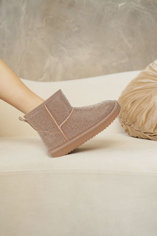 Presley Bedazzled Glam Sherpa Booties