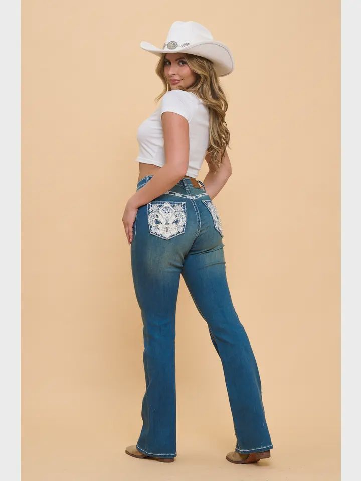 Fleur-De-Lis Jeans, Color: Vintage, Size: 13