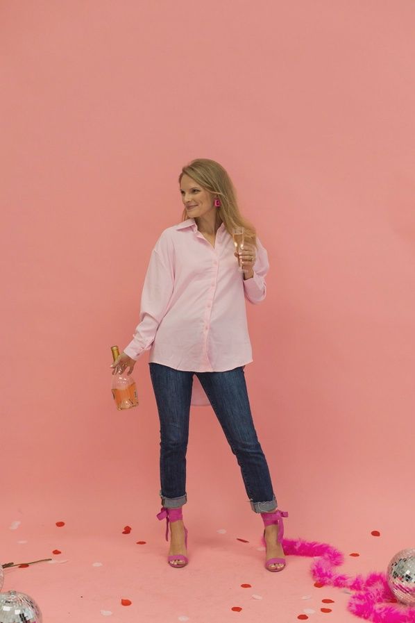 Gentleman&#39;s Rose Classic Button-Up, Colour: Pink, Size: XL