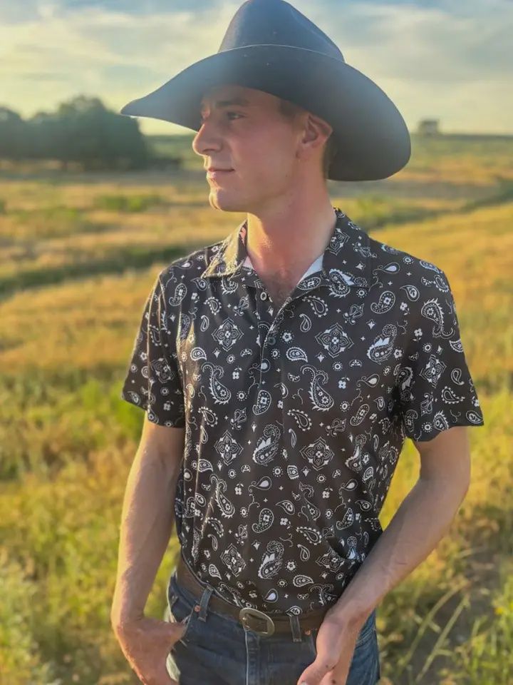 Bandana Country Men's Polo, Size: M