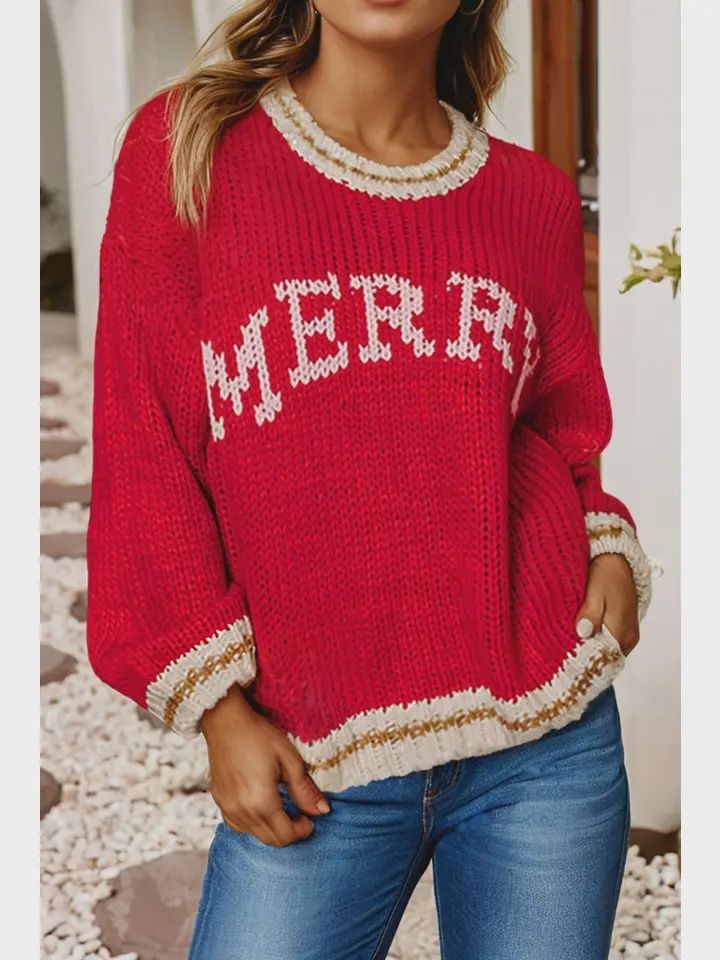 Ldc Merry Color Block Edge Drop Shoulder Cozy Sweater, Size: Small