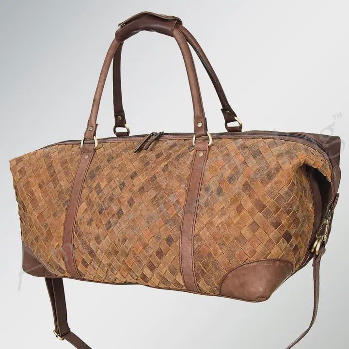 Genuine Western Leather Women Travel Bag.