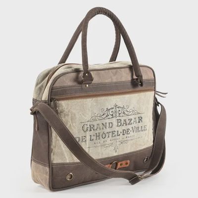 American Darling Briefcase Upcycled Canvas Ladies Bag