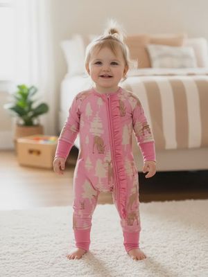 Christmas Tree Printed Baby Bodysuit