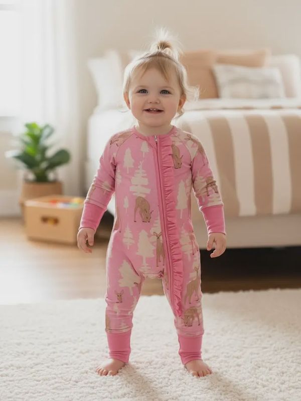 Christmas Tree Printed Baby Bodysuit