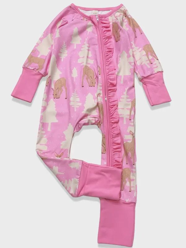 Christmas Tree Printed Baby Bodysuit