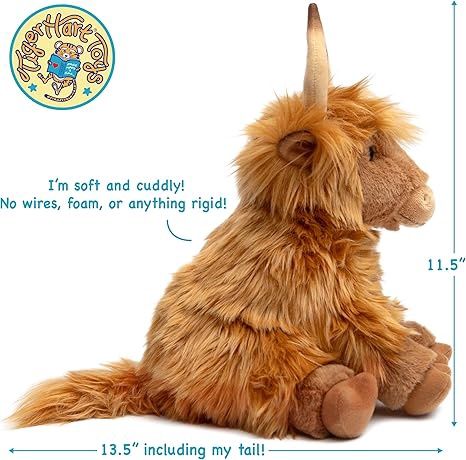 Henley The Highland Cow - 11.5 Inch Stuffed Animal Plush