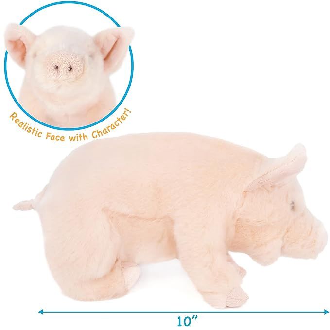 Perla The Pig - 10 Inch Stuffed Animal Plush Piglet