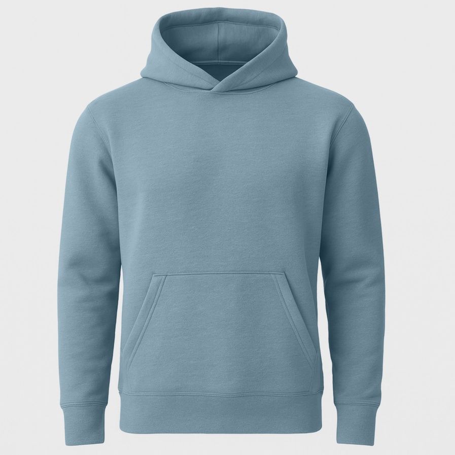 Men's Super Heavyweight Premium Fleece Pullover Hoodie, Color: Smokey Blue, Size: Small