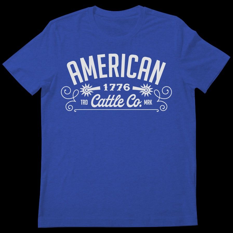 Western Tee, Colour: Heather Royal, Size: Small