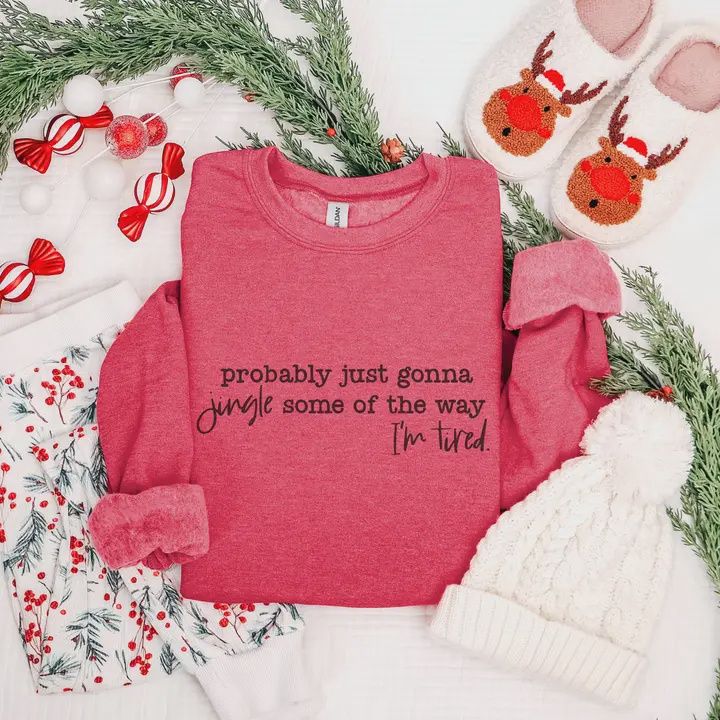 Jingle Some of the Way Funny Christmas Sweatshirt, Size: Small