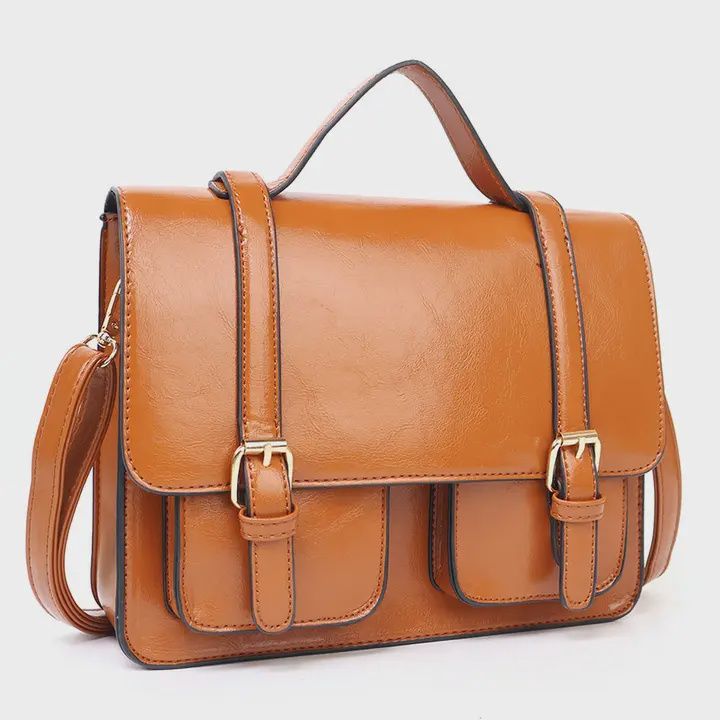 Flap Messenger Bag with Pockets