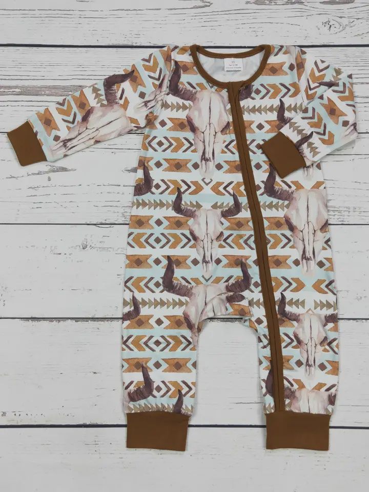 Western Bull Skull Zip Sleeper