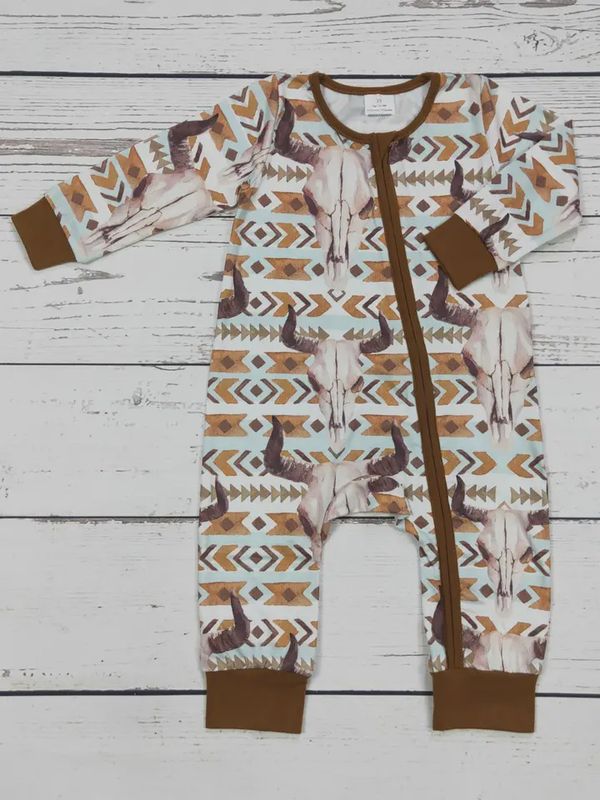 Western Bull Skull Zip Sleeper