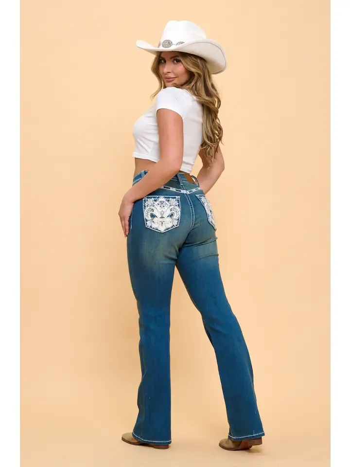Fleur-De-Lis Jeans, Color: Vintage, Size: 13