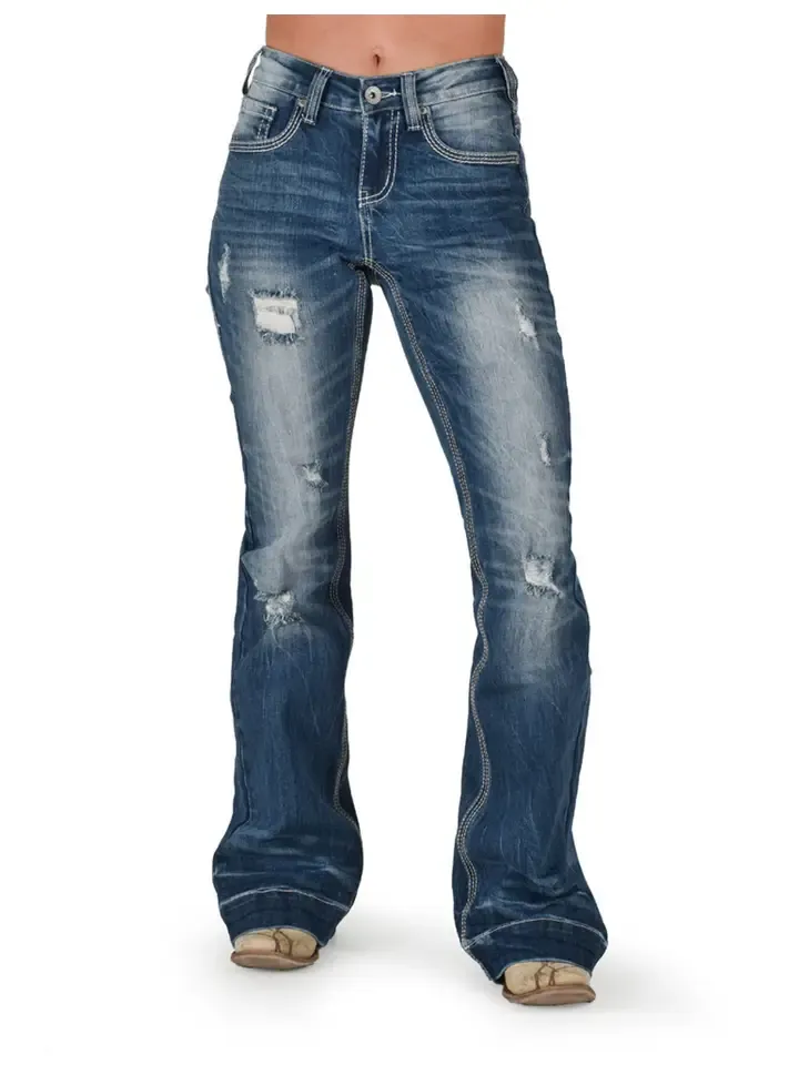 Buck Off Jeans, Color: Dark Wash, Size: 24