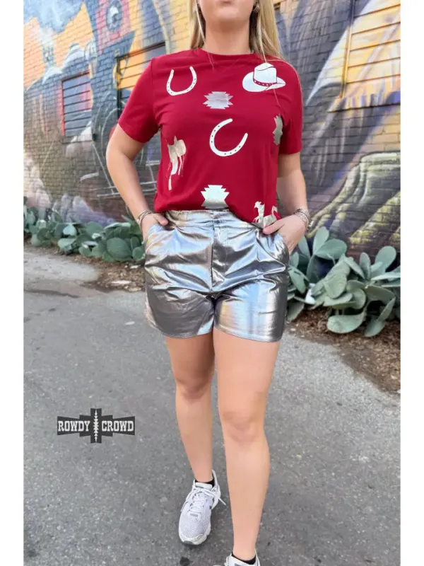 Marfa Metallic Shorts