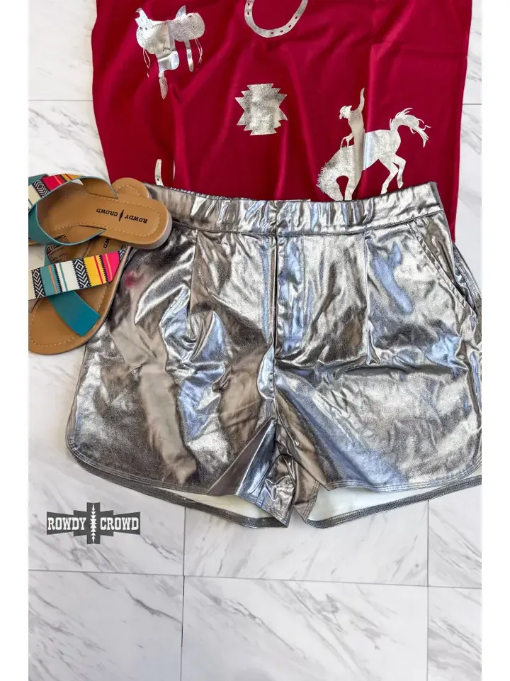 Marfa Metallic Shorts, Size: S