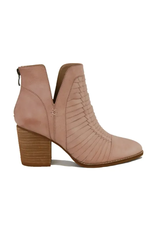 ALINA Woven Detail Ankle Booties