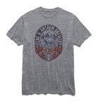 GRIZZLY BARREL BREW SS TEE, Colour: Grey Snow, Size: Small
