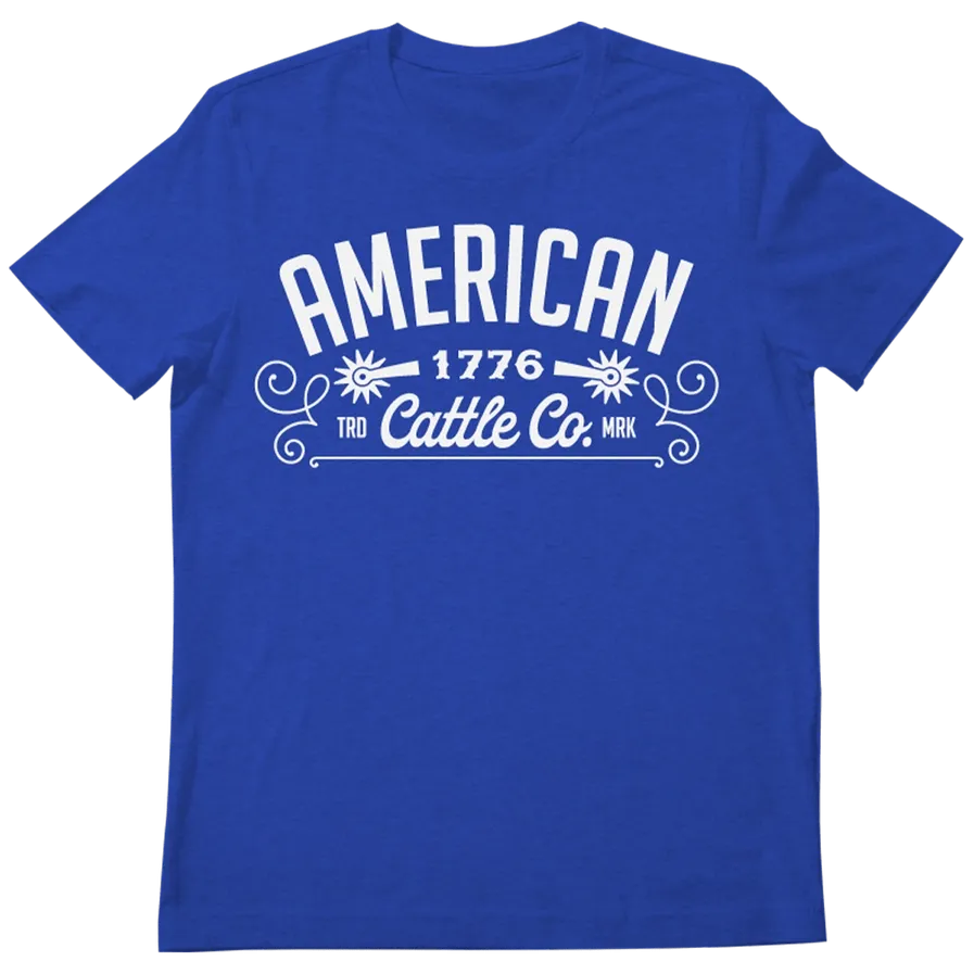 Western Tee, Colour: Heather Royal, Size: Small