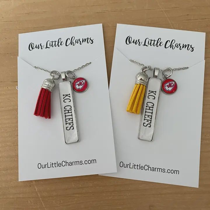 Kc Chiefs Necklace - Kansas City Football Jewelry, Colour: Red Tassel