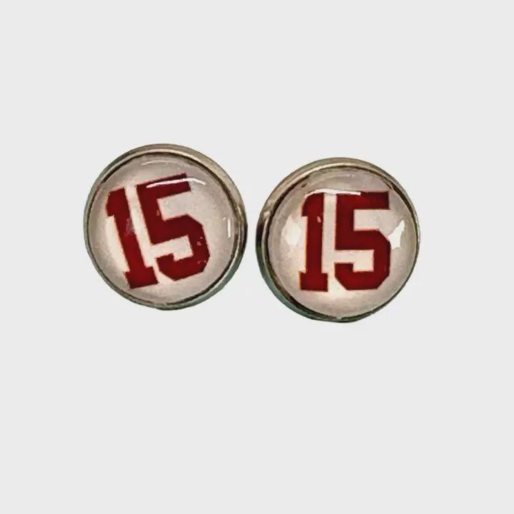 15 Mahomes Kc Football Stud Earrings