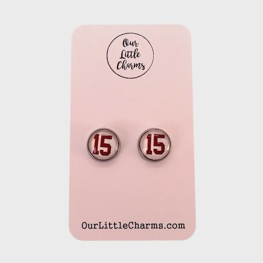 15 Mahomes Kc Football Stud Earrings