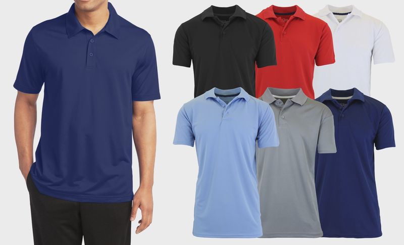 Men's Dry Fit Moisture-Wicking Polo Shirt