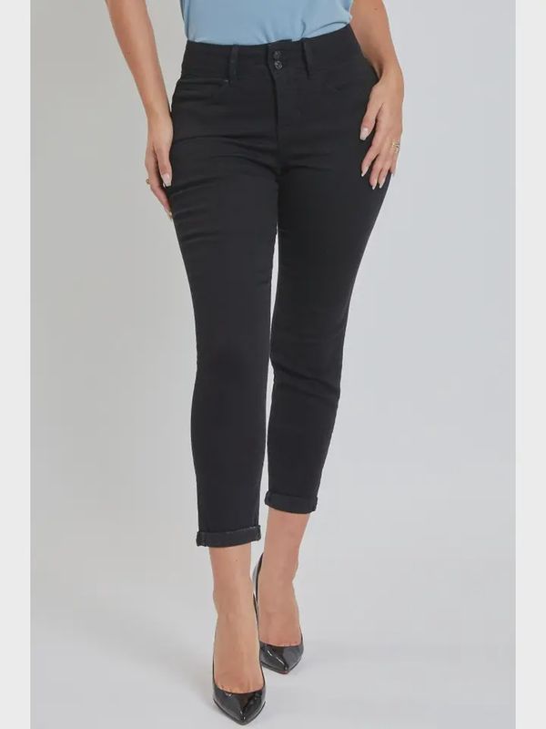 Petite Hide Your Muffin Top 2 Button Ankle Jean-