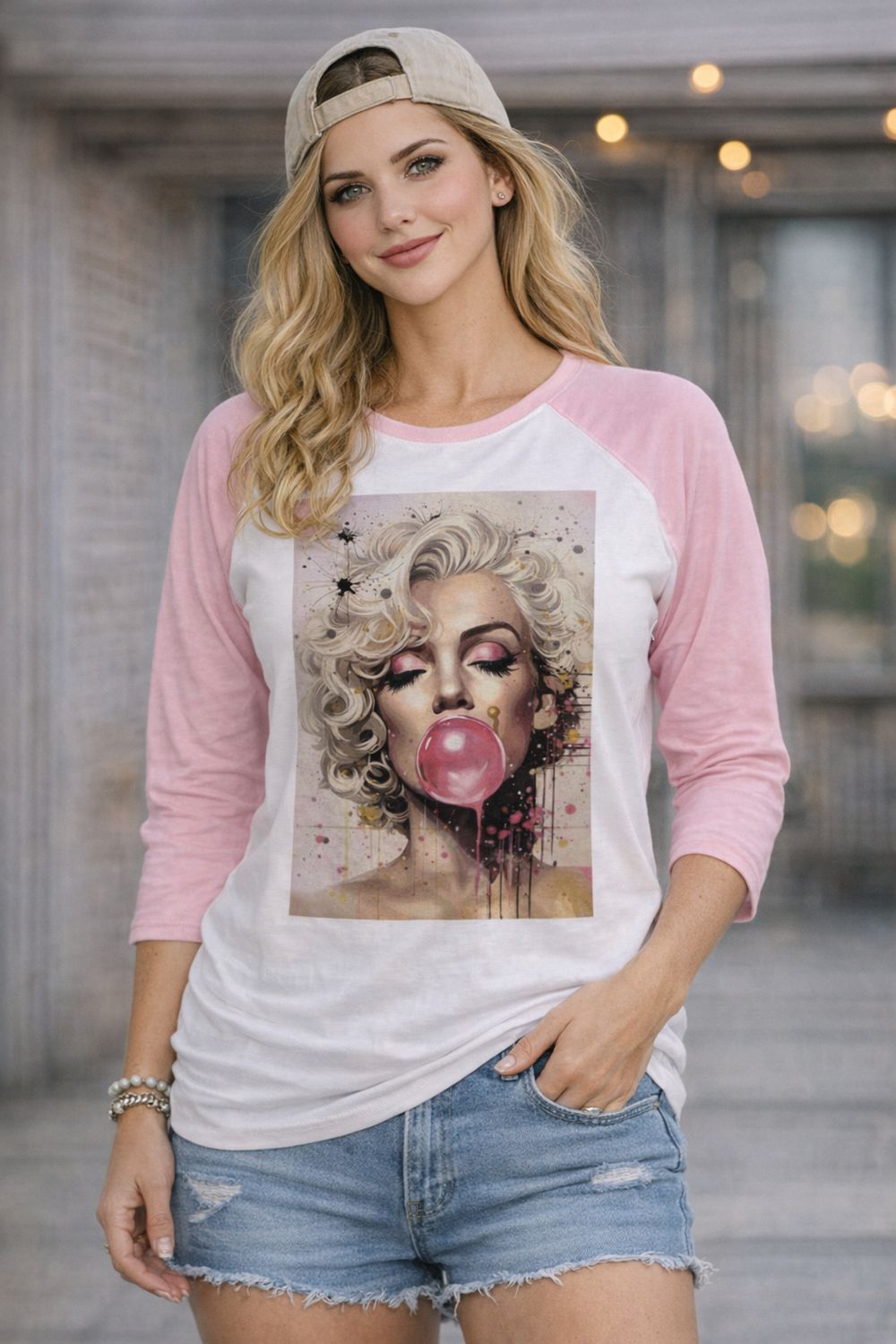 Marilyn Monroe Raglan, Size: S