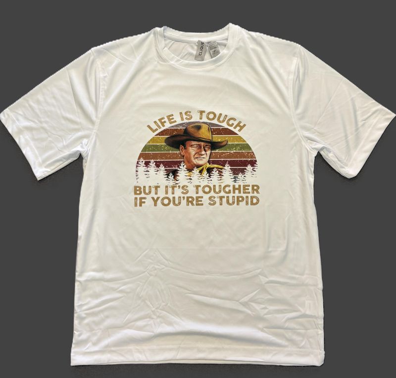 “Life Is Tough” Western Cowboy Tee – Grit &amp; Grace Custom