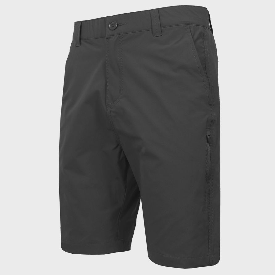 Mens 6-Pocket Quick Dry Stretch Zipper Pocket Golf Shorts, Color: Black, Size: 32