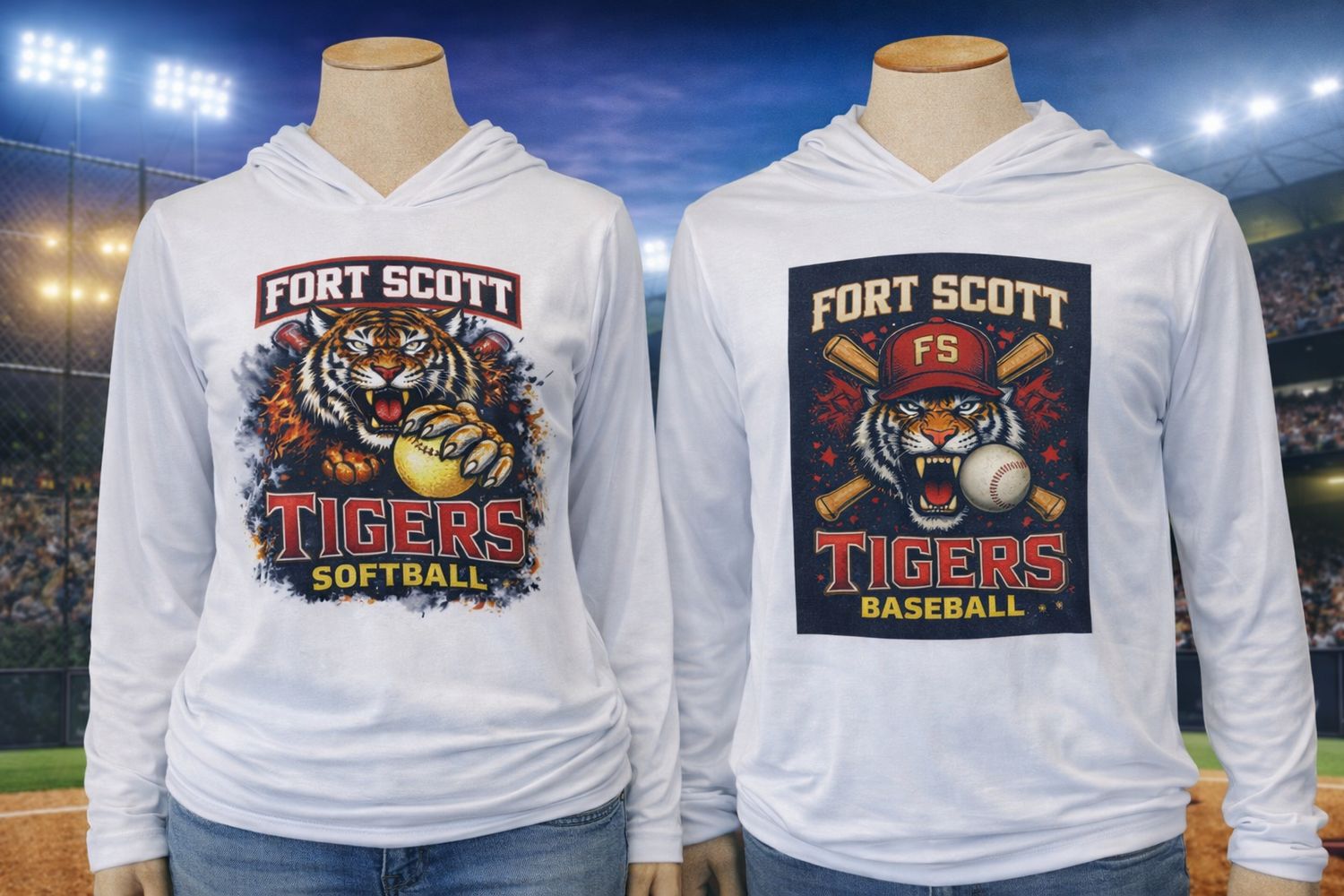 Custom Tiger Baseball Tee, Size: Small