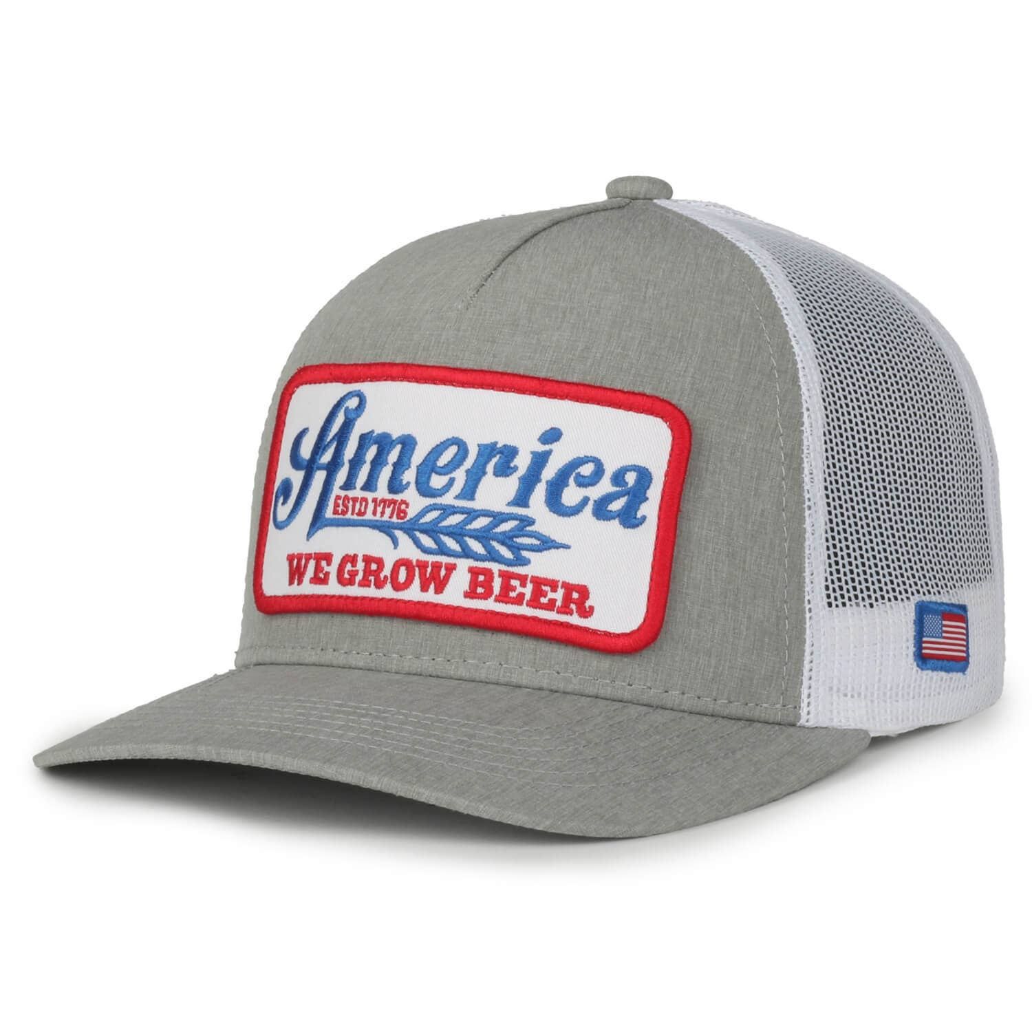 We Grow Beer Hat-Gray(1)