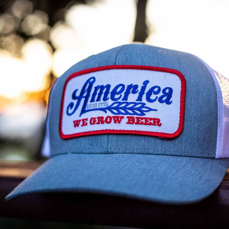 We Grow Beer Hat-Gray(1)