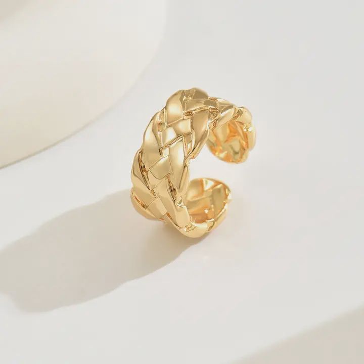Woven Ring, Color: Gold