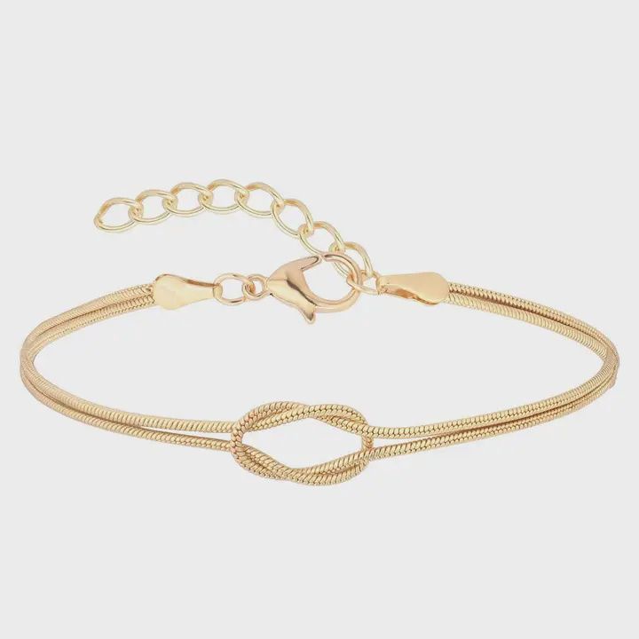 Love Knot  Bracelet, Color: Gold