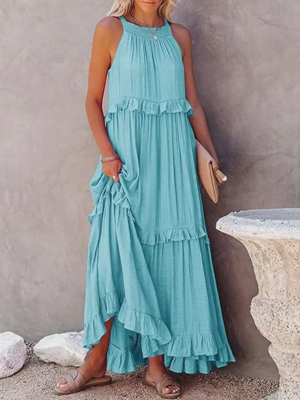 Ruffle Maxi Beach Dress
