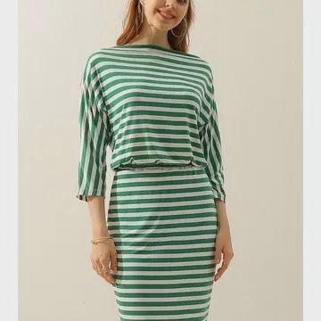 Women's 3/4 Sleeve One Shoulder Bodycon Pencil Midi Dress Size