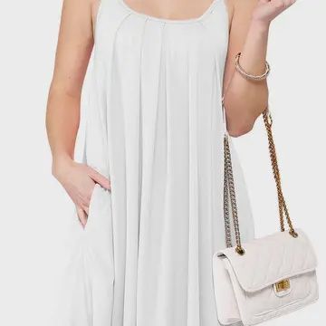Doublju Flowy Pleat‑Detail Summer Dress