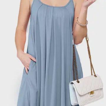 Doublju Flowy Pleat‑Detail Summer Dress