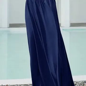 Maxi Style Skirt, Color: Navy, Size: Small