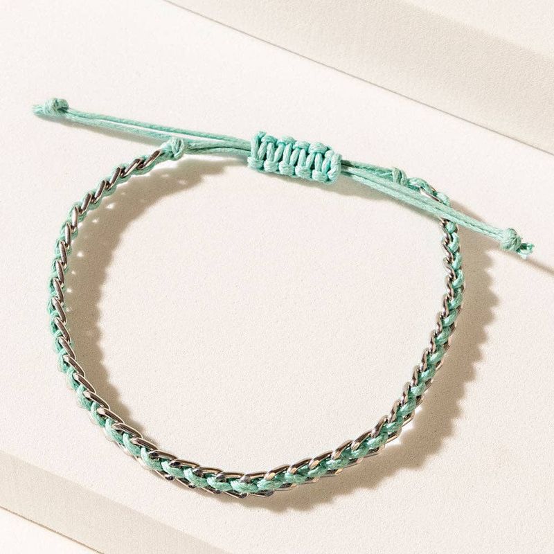 Calm &amp; Chaos Bracelet in Aqua Silver