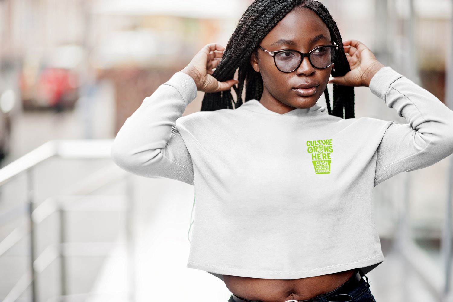 CashColorCannabis "Culture Grows" Series Crop-top Hoodie