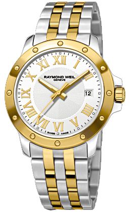 St Steel And 18k Yellow Gold Raymond Weil Watch WR - 39MM